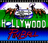 Hollywood Pinball title screen for GameBoy Color